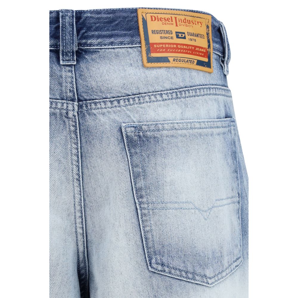 Diesel Blaue Bootcut-Jeans aus Baumwolle