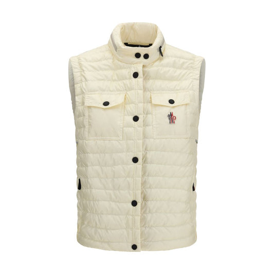 Moncler Grenoble - Gumiane ärmellose Jacke aus Polyamid in Beige