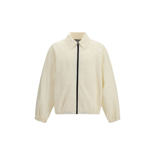 Jacquemus - Bestickte Logo-Jacke aus weißem Shell-Stoff