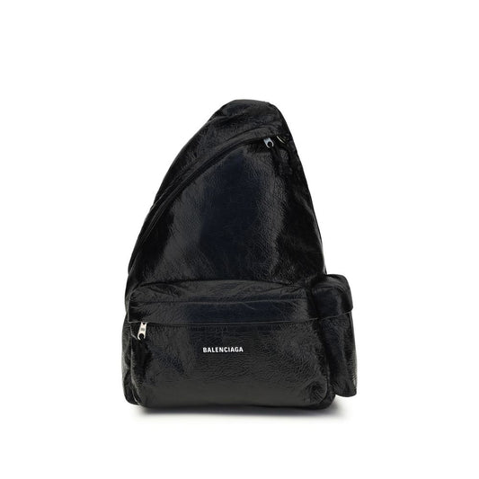 Schwarzer Nylon-Rucksack