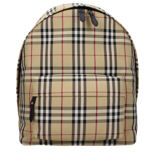 Burberry – Rucksack aus beigem Stoff